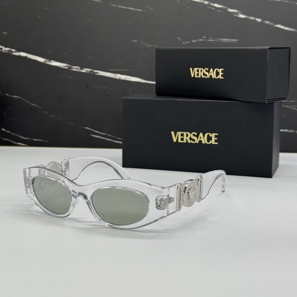 NEW VERSACE VE4480U 148/30 SUNGLASSES TRANSPARENT WOMEN EYEWEAR MOD 4480U 148/30